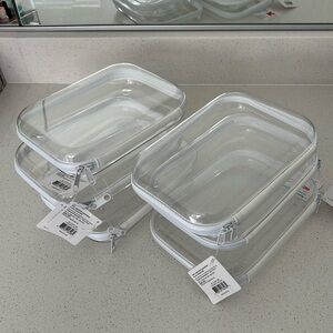 6 clear hard case zipper organizers